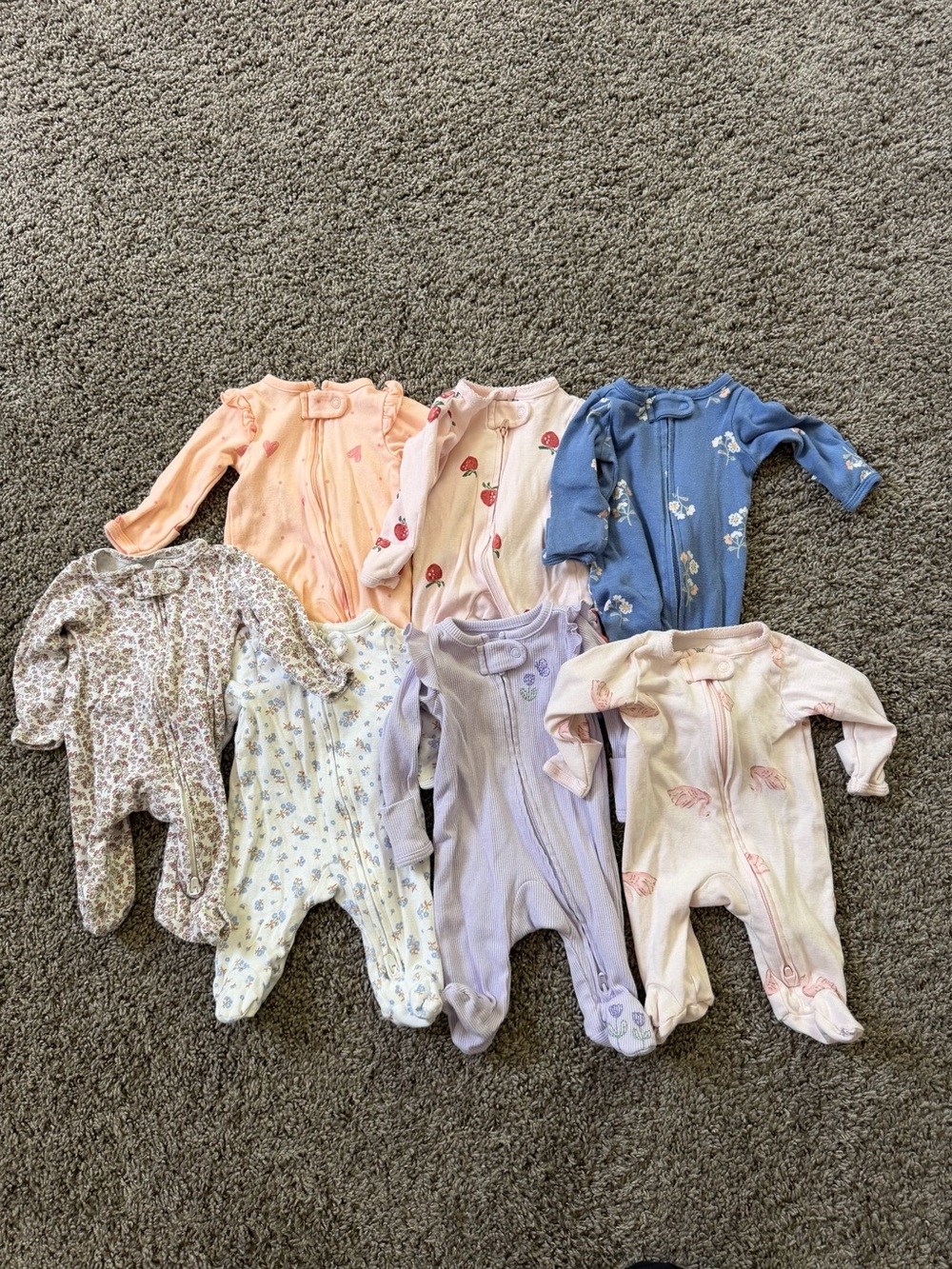 Carter’s Baby Girl Preemie Onsies